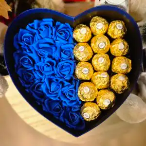 Луксозна кутия с цветя и бонбони