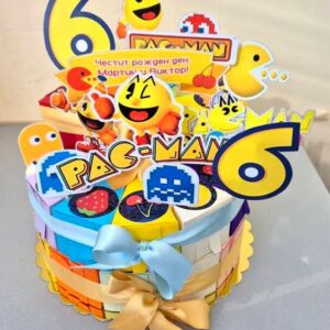 Картонена торта Пак ман