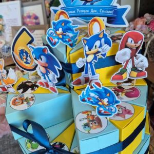 Картонена торта Соник