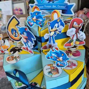 Картонена торта Соник