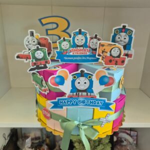 Картонена торта Влакчето Томас