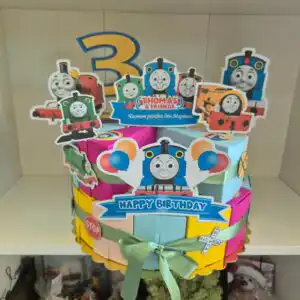 Картонена торта Влакчето Томас