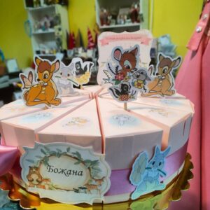 Картонена торта Бамби