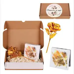 Комплект Златна роза и огледало