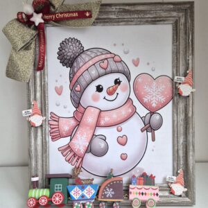 Коледна рамка с влакче