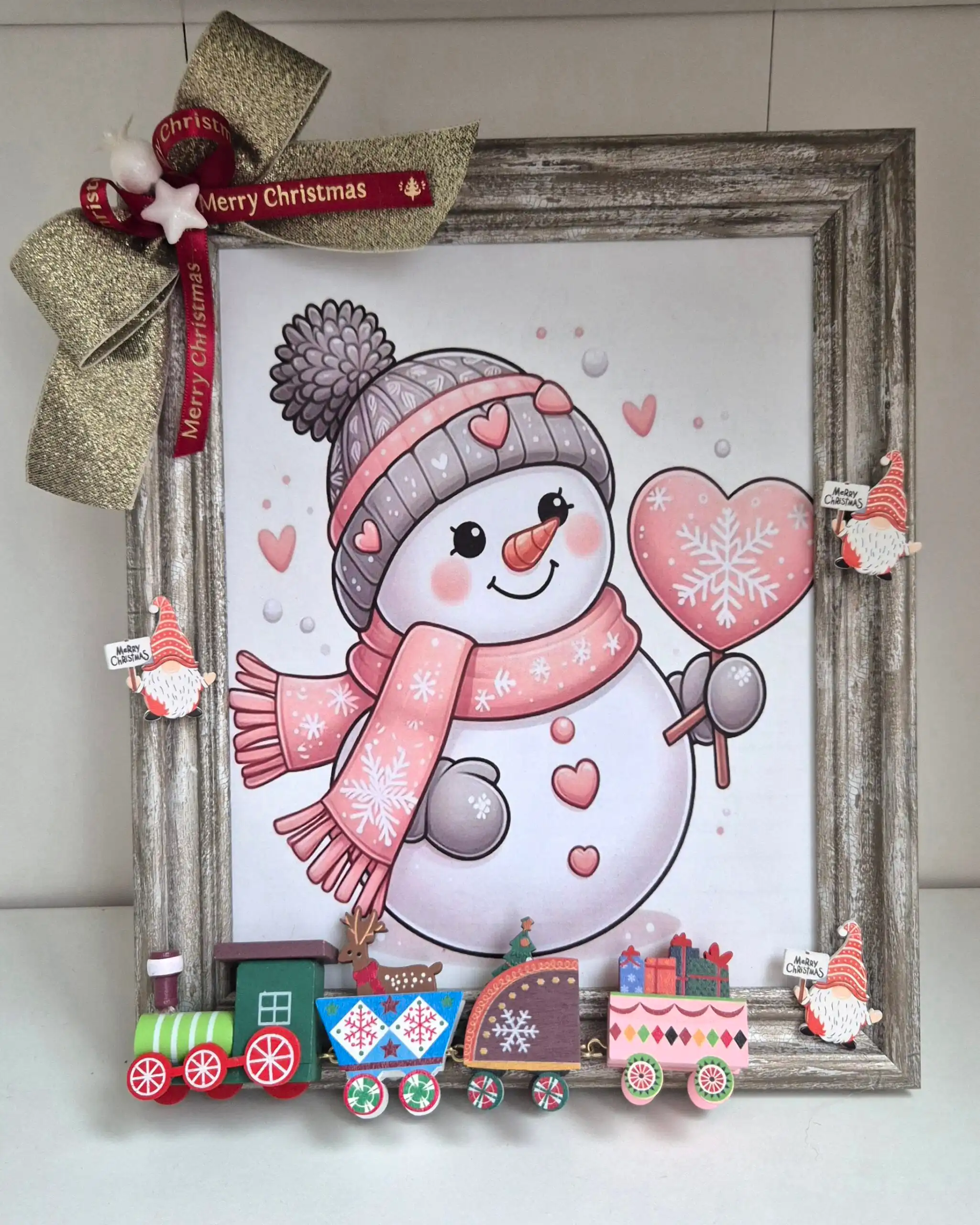 Коледна рамка с влакче