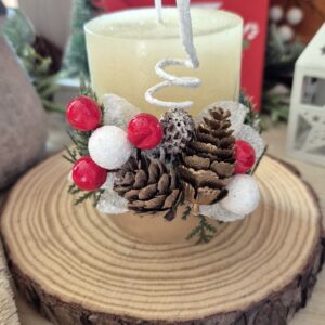 Коледна свещ за маса