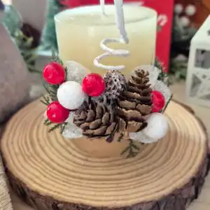 Коледна свещ за маса