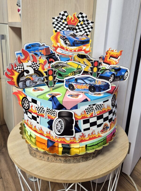 Картонена торта  Hot Wheels за детска градина - снимка 8