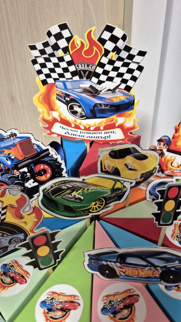 Картонена торта  Hot Wheels за детска градина - снимка 6